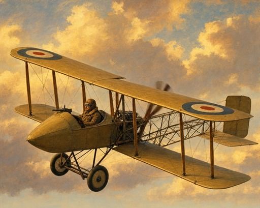 Painted portrait of the Airco DH2