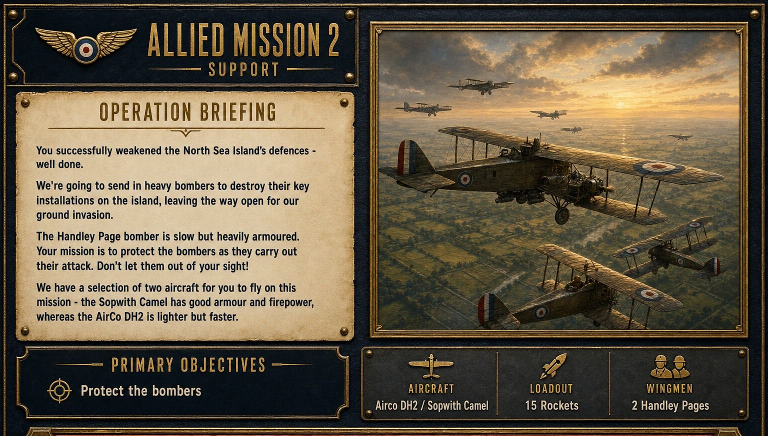 Briefing painting for Support