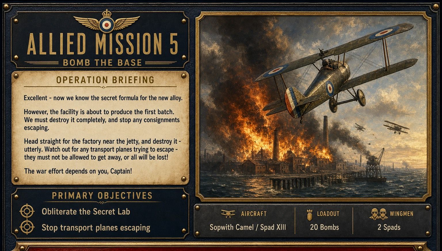 Briefing painting for Bomb The Base