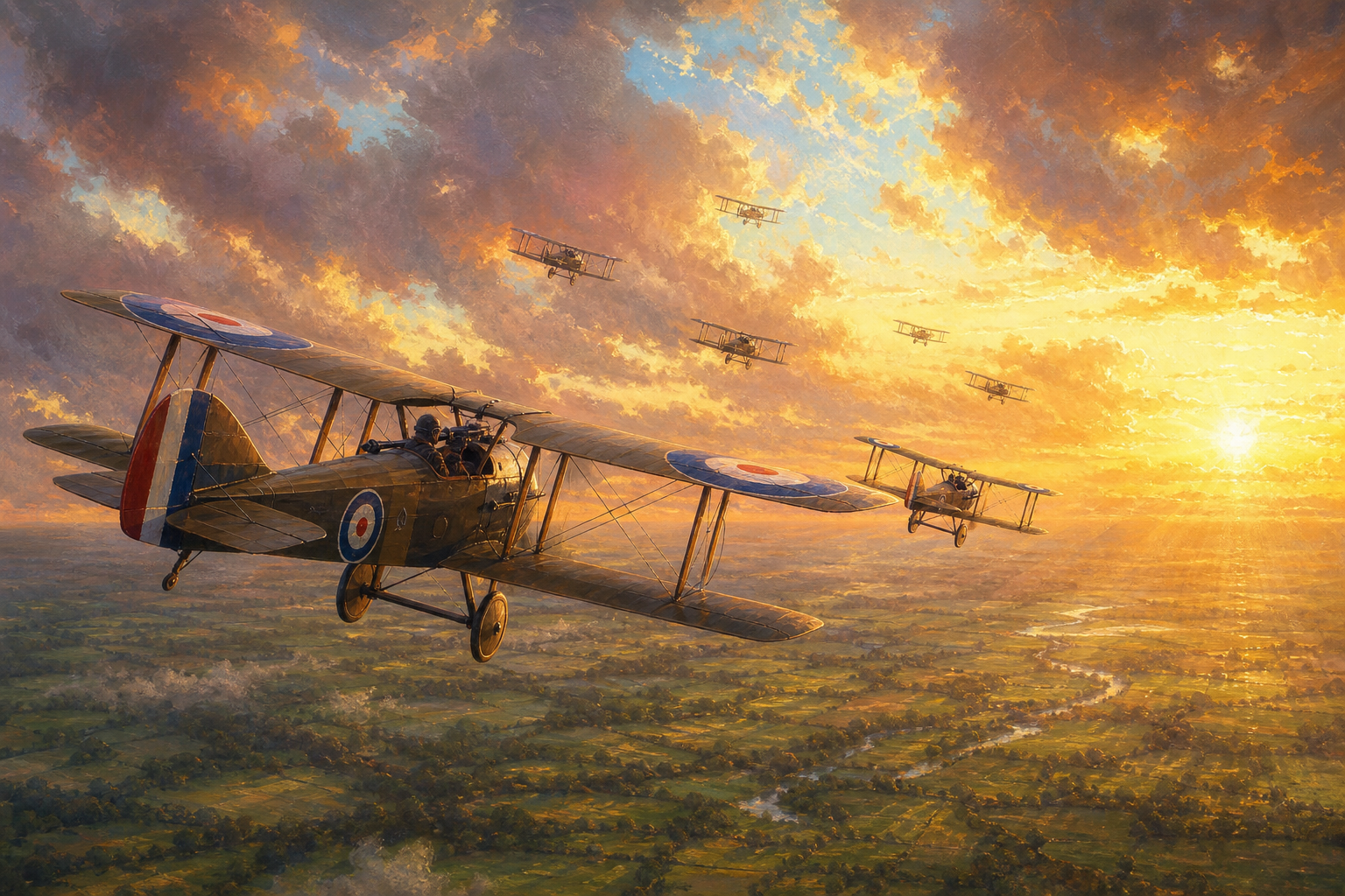 Painted Allied victory scene