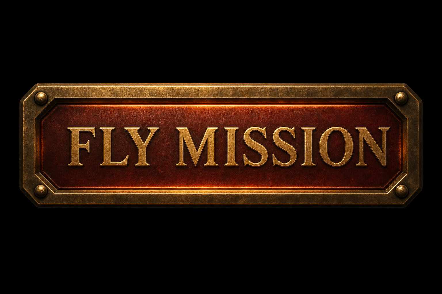 The FLY MISSION brass plaque from the briefing room