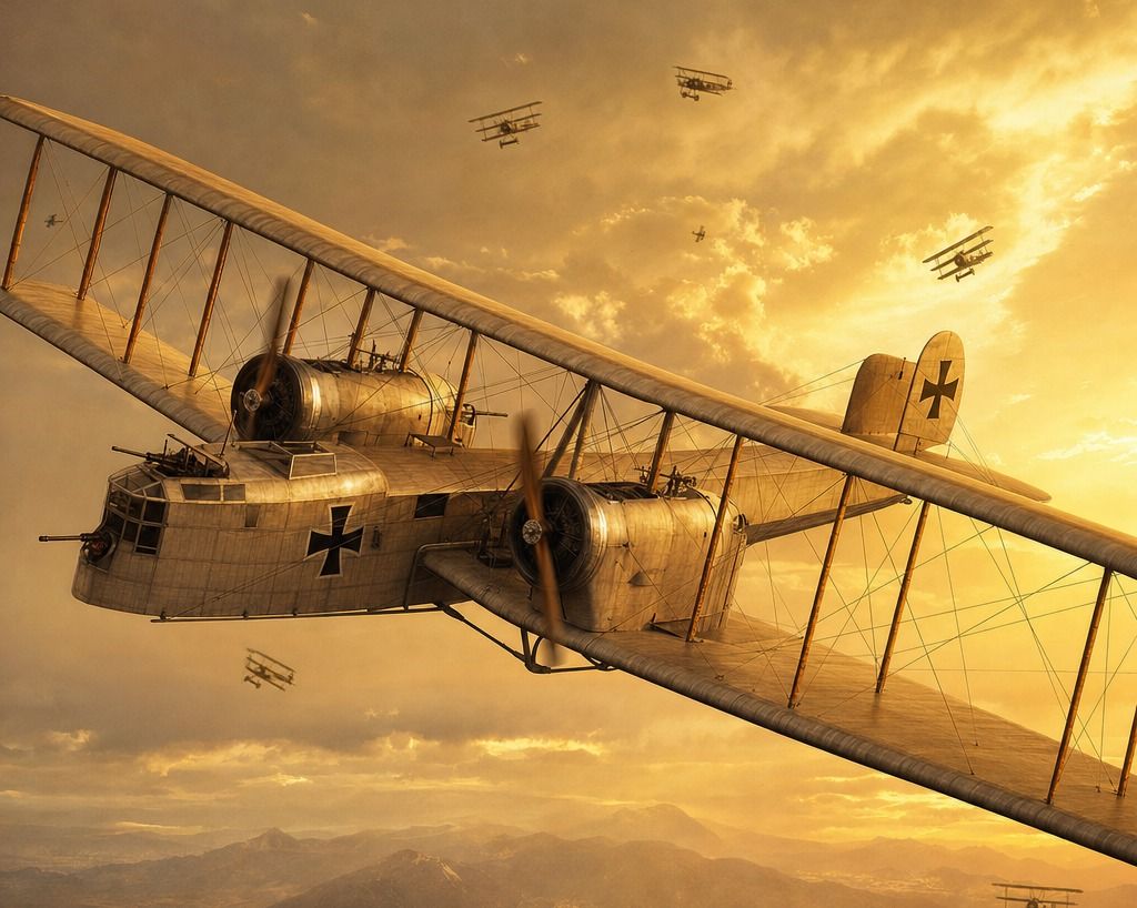 Painted portrait of the Gotha G IV