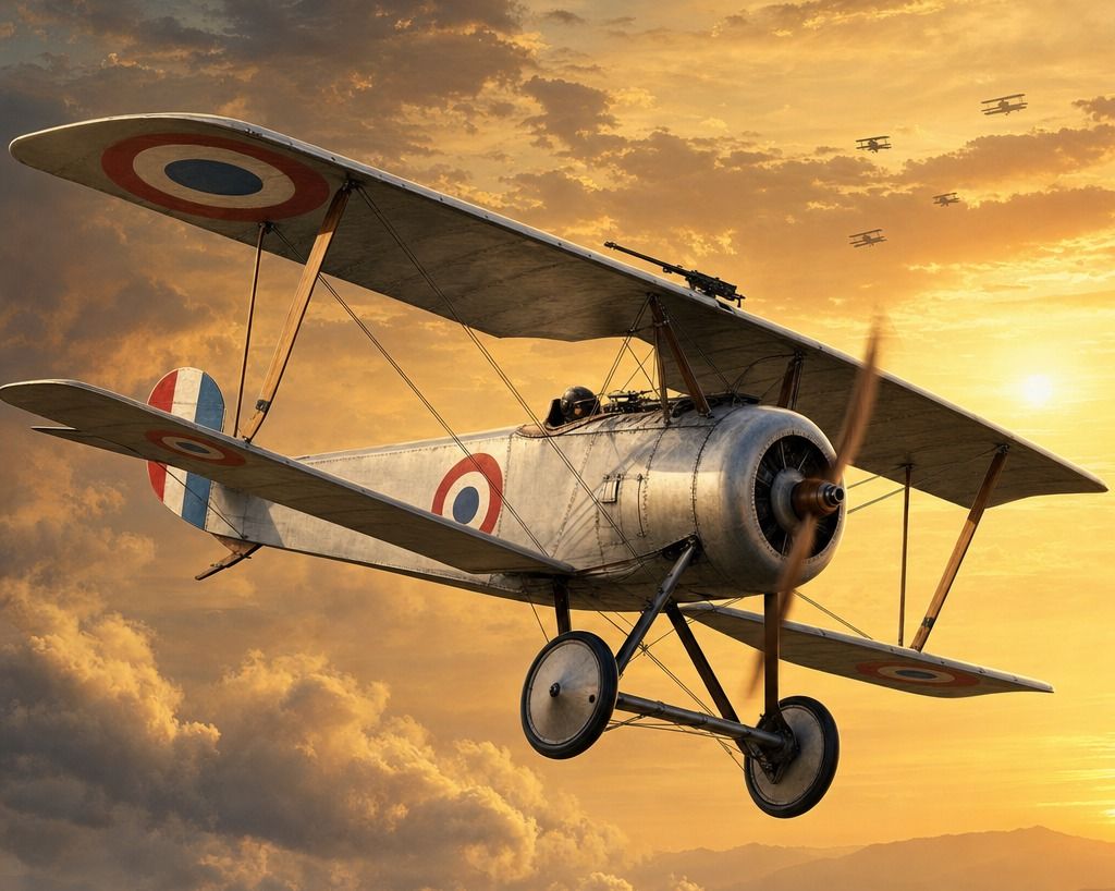 Painted portrait of the Nieuport 17