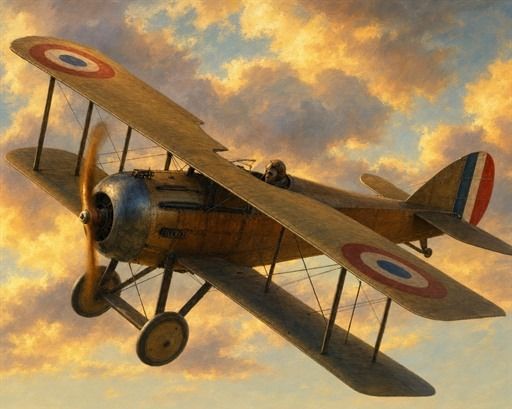Painted portrait of the Spad XIII